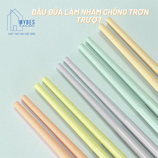 Bộ 10 đôi đũa hợp kim sợi thuỷ tinh kháng khuẩn, chống ẩm mốc chịu được nhiệt độ cao hình phong cảnh