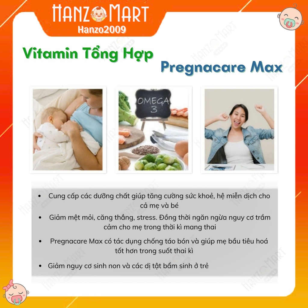 Vitamin Bầu Pregnacare Max , 84 viên UK - hanzomart