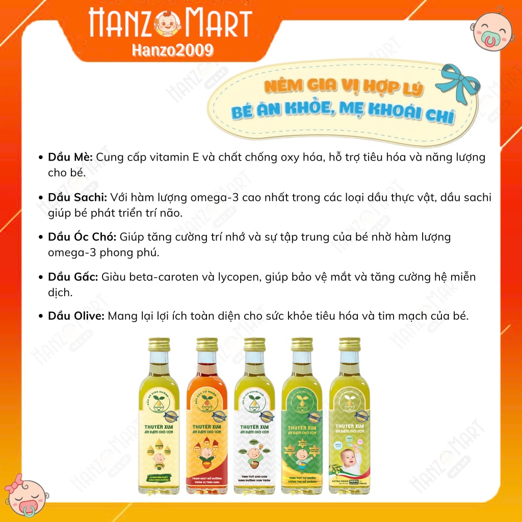 Dầu mè dinh dưỡng ăn dặm thuyền xưa 65ml