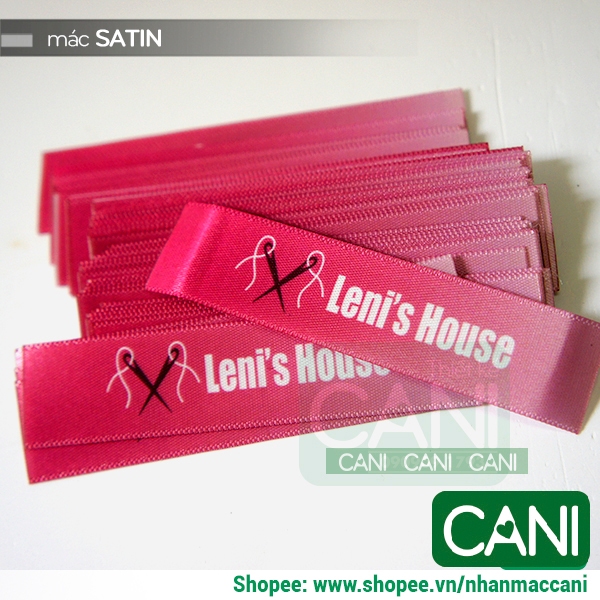 50c In theo yêu cầu Nhãn mác quần áo satin lụa