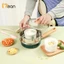 Hũ sứ Misan 250ml có vạch chia, Hũ sứ Misan 2 nắp bảo quản cho bé ăn dặm an toàn dung tích 250ml