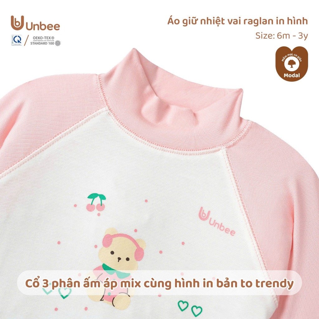 Áo Giữ Nhiệt Unbee In Hình Size 6 Tháng đến 3 Tuổi