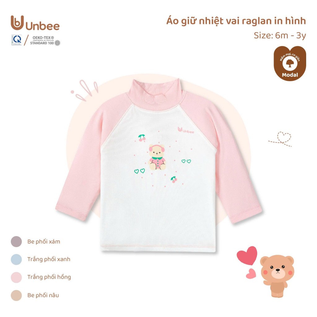 Áo Giữ Nhiệt Unbee In Hình Size 6 Tháng đến 3 Tuổi