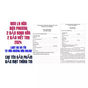 Đơn ly hôn đơn phương loại soạn sẵn + viết tay 04 bản 2024