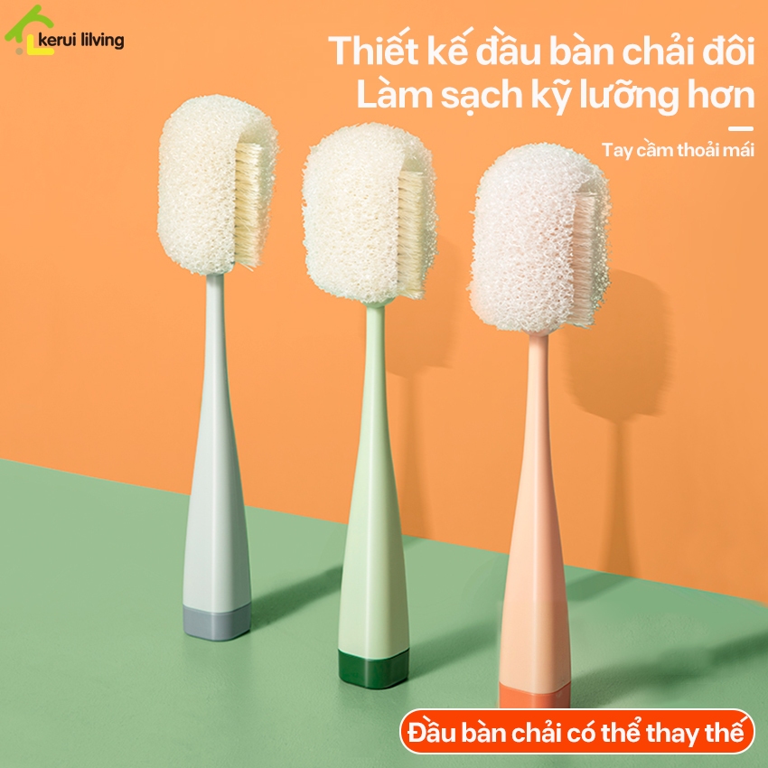 cây rửa ly cọ rửa bình sữa bằng mút xốp PIKUP, cây cọ rửa bình sữa cao ...
