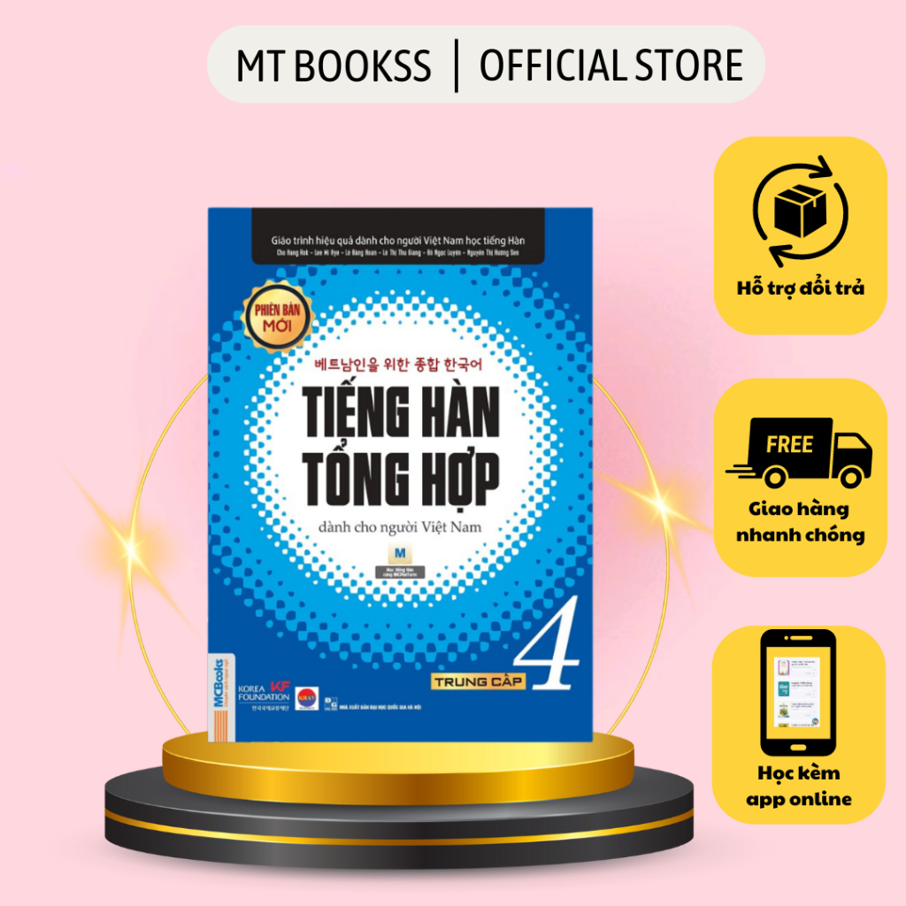 Sách - Tiếng Hàn Tổng Hợp Dành Cho Người Việt Nam - Trung Cấp 4 - Bản Đen Trắng