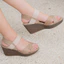 Sandal đễ xuồng KOSU cao 8cm, Sandal quai chéo Nhật Bản thiết kế trẻ trung nâng đỡ bàn chân 19966