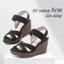 Sandal đễ xuồng KOSU cao 8cm, Sandal quai chéo Nhật Bản thiết kế trẻ trung nâng đỡ bàn chân 19966