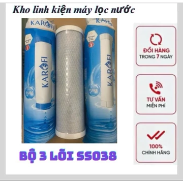 Bộ 3 lõi lọc thô Karofi 123 lõi số 2 CTO GAC (lưới) dùng cho các máy lọc Karofi O-P1310, S-S038....