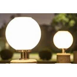 Đèn Trụ Cổng Tròn Năng Lượng Mặt Trời, Đèn Sân Vườn NLMT 4 Màu LED, Chống Nước Ngoài Trời BH 1 Năm