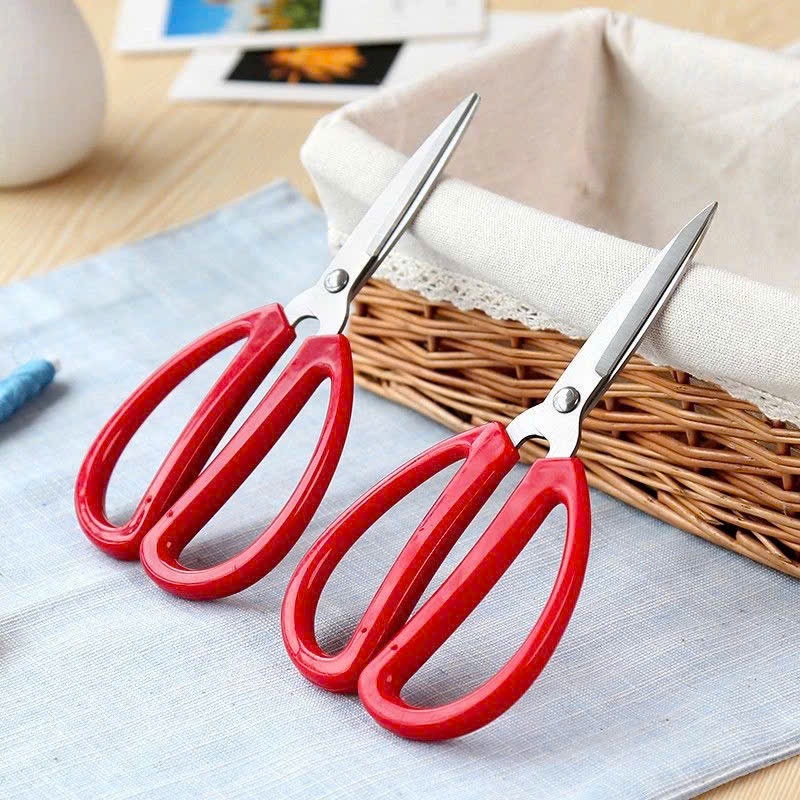 Kéo Cắt Đa Năng Cán Nhựa Đỏ - Kéo Văn Phòng Phẩm