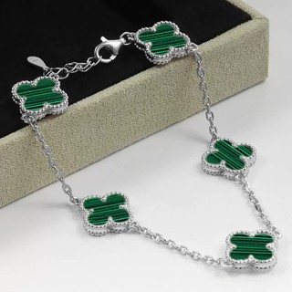 Vòng tay nữ LAMY Dual Lucky Four Leaf Flower Bracelet Silver 2098