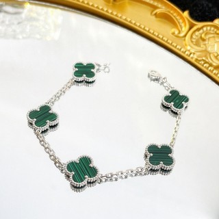 Vòng tay nữ LAMY Dual Lucky Four Leaf Flower Bracelet Silver 2098