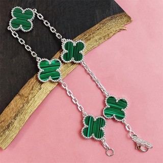 Vòng tay nữ LAMY Dual Lucky Four Leaf Flower Bracelet Silver 2098
