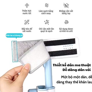 CHỔI LAU TỰ VẮT- Cây Lau Nhà Tự Vắt Mini Đa Năng Xoay 360 Độ- Lau Kính Thông Minh- Cây lau bếp tự vắt - CAYLAUNHA9