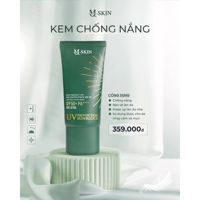 Ảnh Kem Chống Nắng MQ SKIN UV Protection Sunblock Bảo Vệ Làn Da, Ngăn Nám, Hỗ Trợ Giảm Tàn Nhang 4