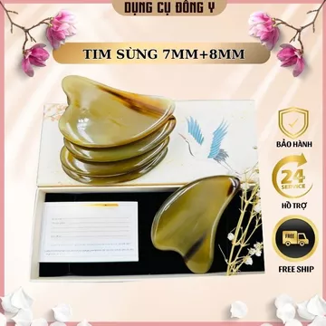 Dụng Cụ Mát Xa Cạo Gió Tim Sừng - Dụng Cụ Diện Chẩn
