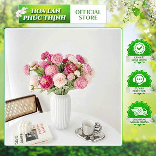 Cành Trà Kép 💥HÀNG CAO CẤP💥 Hoa Hồng Trà Lụa Form To, Phong Cách Cổ Điển Decor Nhà Cửa, Tiệc Cưới