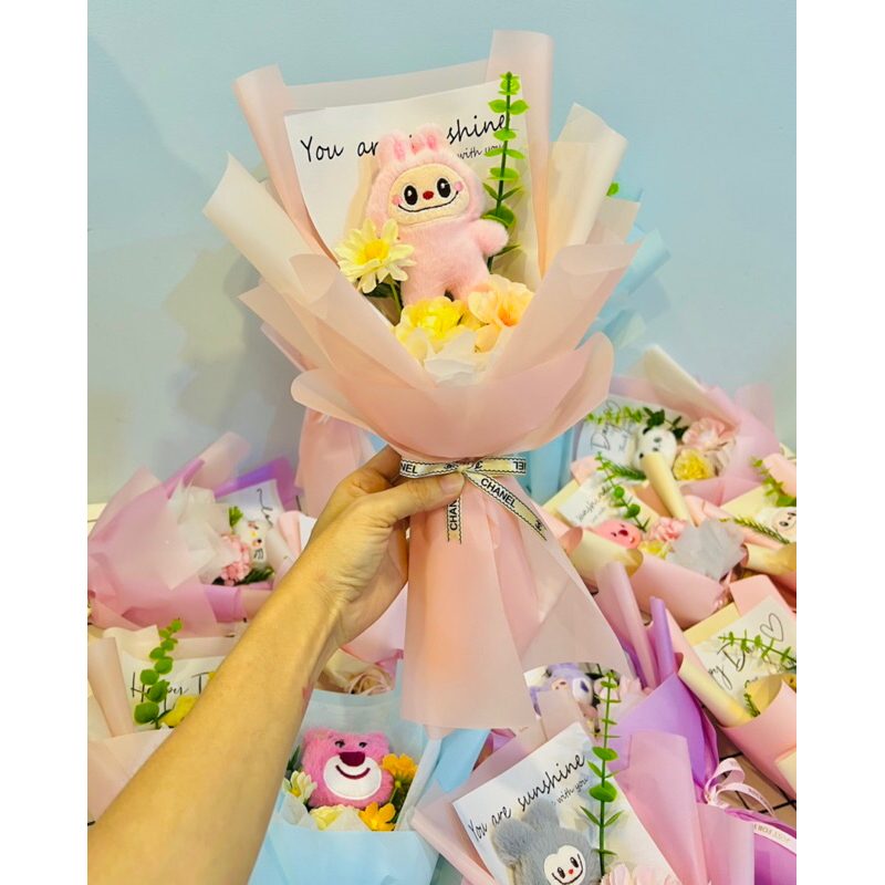 Bó hoa Gấu bông tặng 20-10