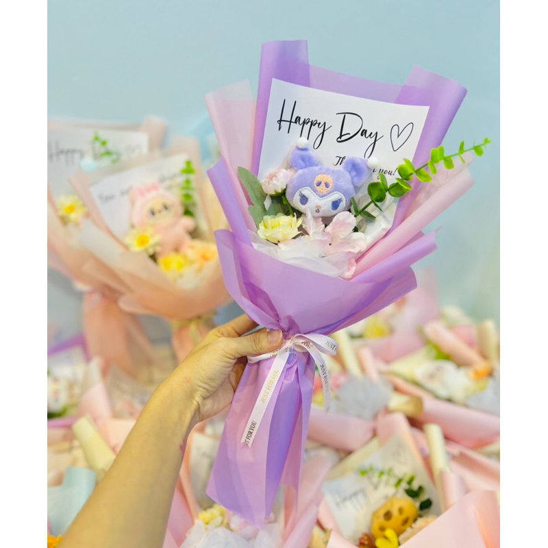 Bó hoa Gấu bông tặng 20-10