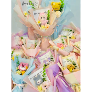 Bó hoa Gấu bông tặng 20-10