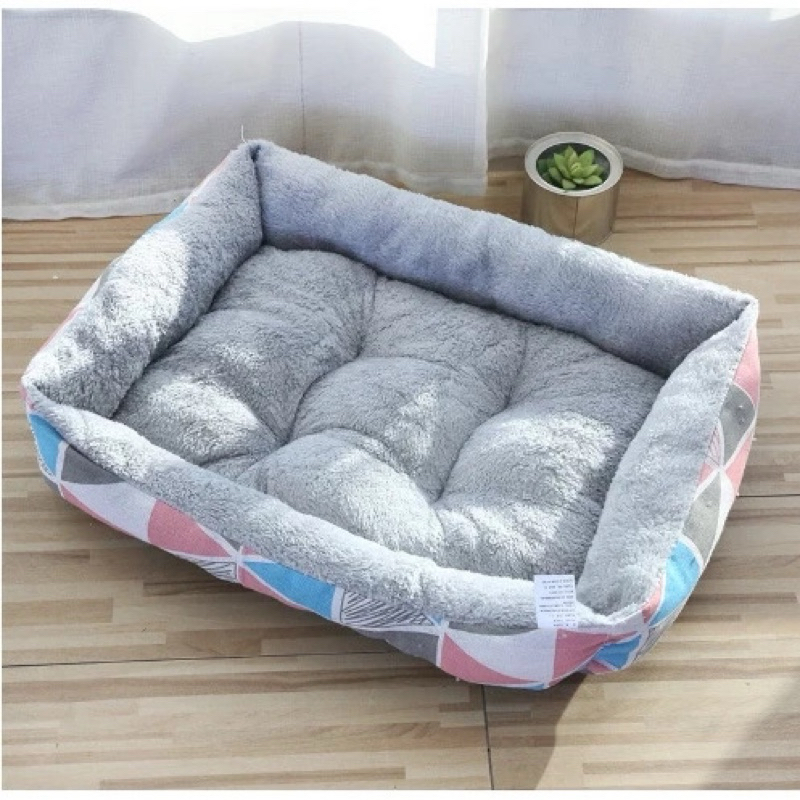 Nệm tròn/ chữ nhật bông mềm mại cho thú cưng