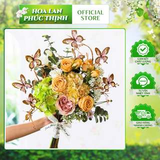 Hoa Cánh Bướm Decor 6 Con 💥HÀNG CAO CẤP💥 Hoa Bướm Lụa Thanh Lịch, Trang Trí Nhà Cửa Vintage
