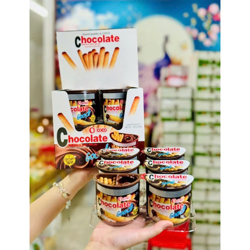 Bánh Que Chấm Chocolate 40g [1 Thùng 12 hộp]
