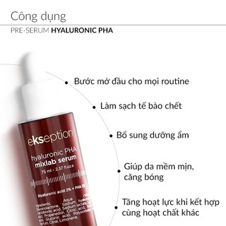 Serum Hỗ Trợ Tái Tạo Tế Bào Da Mới, Dưỡng Ẩm Mịn Màng Ekseption Hyaluronic PHA 75ml