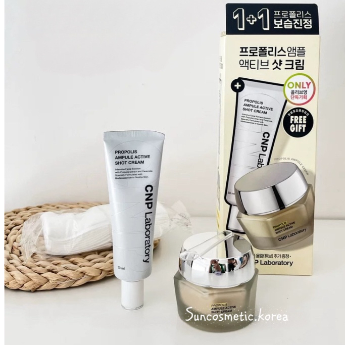 Set Kem Dưỡng Keo Ong CNP Laboratory Propolis Ampule Active Cream