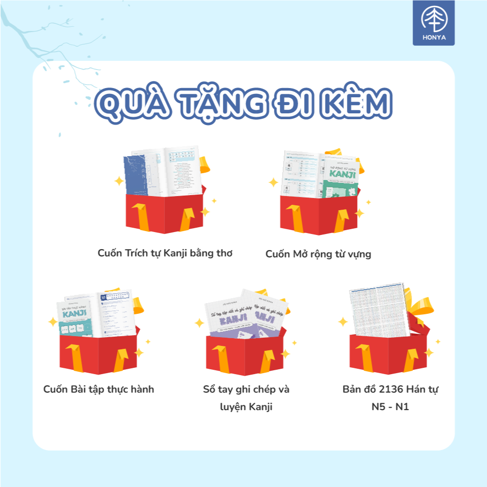 6 + QUÀ TẶNG] Sách Học Tiếng Nhật N5-N1 All In One, Kanji