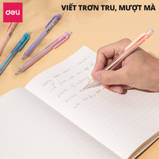Bút Chì Kim Pastel Deli Ngòi 0.5mm/0.7mm Deli, Bút Chì Bấm Cơ Học Có Đầu Tẩy Thiết Kế Chống Gãy Ngòi