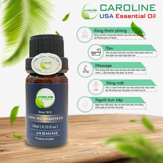 Tinh dầu xông thơm phòng thiên nhiên CAROLINE Hương Hoa Lài Full Size | Nhập khẩu Mỹ