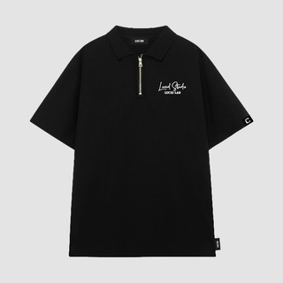 Áo Polo ZIP Local Brand Unisex LUCID CHỮ KÝ Cao Cấp Nam Nữ Tay Lỡ From Rộng Chất Cotton