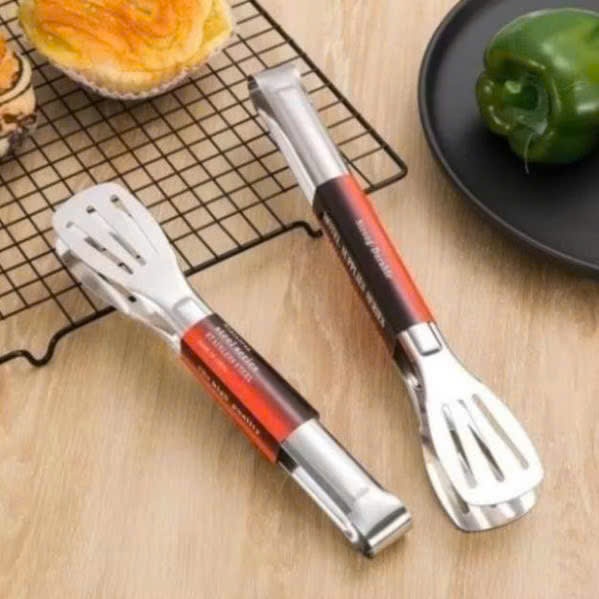 (COMBO 10)Kẹp Gắp Thức Ăn Bằng Inox Có Đầu Khía,  KẸP INOX GẮP ĐỒ NƯỚNG - MÃ: KEPGAPDO23