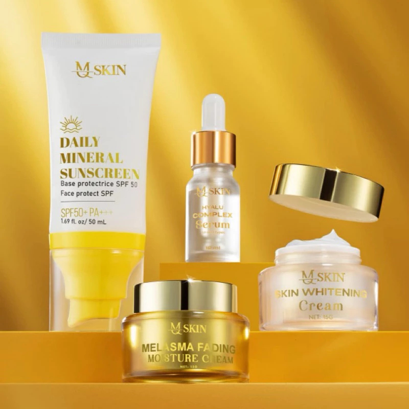 Ảnh Combo Tái Tạo Da Mặt MQ Skin Sâm Vàng: Cao Nám, Face Ngày, Serum,Kem Chống Nắng Bảo Vệ Da 1