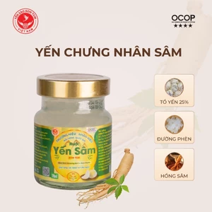 Yến Chưng Nhân Sâm Cao Cấp, 25% Yến Sào Nguyên Chất Tăng Cường Sức Khỏe hũ 70ml