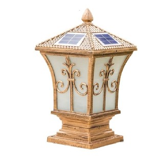 ( Combo) Đèn Trụ Cổng Sân Vườn Năng Lượng Mặt Trời Chống Nước, Chất liệu nhôm