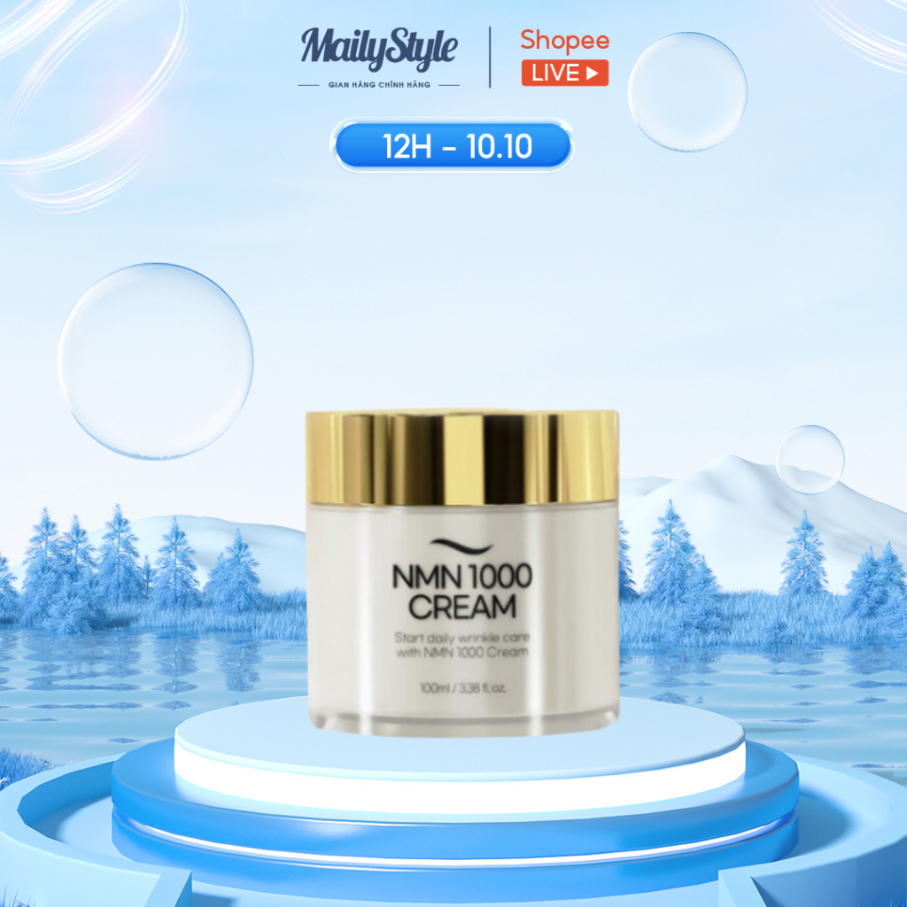 E06_ Kem dưỡng NMN 1000 Spicule 25000PPM Nắp Vàng Bản Mới Lọ To 100ml (ĐỌC KỸ MÔ TẢ)