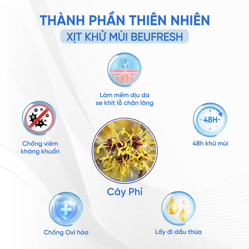 Ảnh Combo 3 Xịt khử mùi toàn thân, lăn khử mùi BEUFRESH ngăn tiết mồ hôi, hạn chế mùi cơ thể 30ml 2