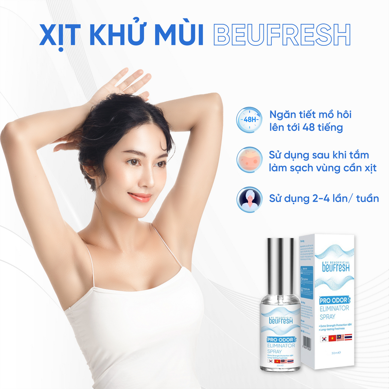 Ảnh Combo 3 Xịt khử mùi toàn thân, lăn khử mùi BEUFRESH ngăn tiết mồ hôi, hạn chế mùi cơ thể 30ml 3