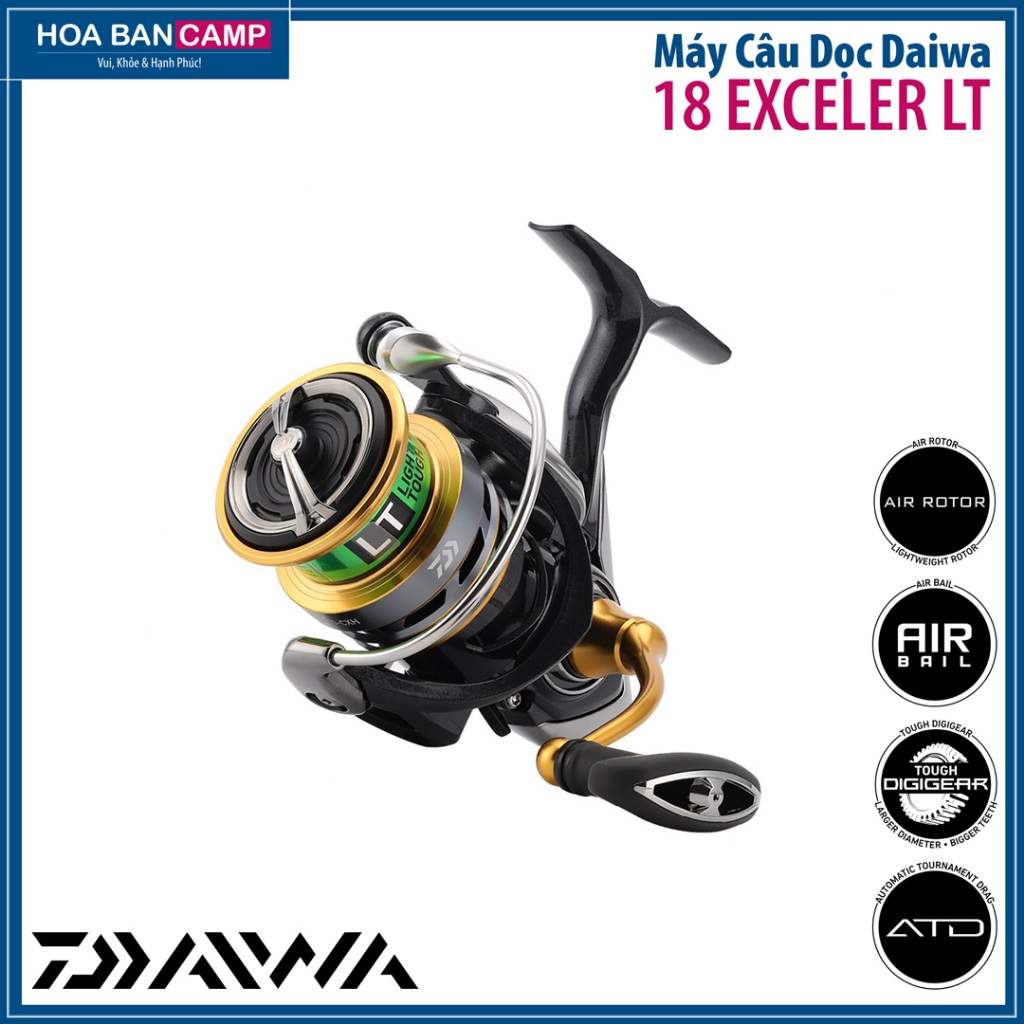 Máy Câu Dọc Daiwa Exceler LT | 2018 - LT Concept, Air Rotor, Air Bail ...