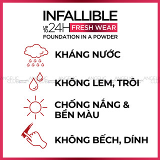 Phấn Phủ Loreal, Phấn Nén Kiềm Dầu L'Oreal Paris Makeup Infallible Fresh Wear Foundation.