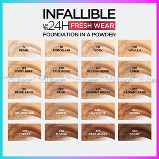 Phấn Phủ Loreal, Phấn Nén Kiềm Dầu L'Oreal Paris Makeup Infallible Fresh Wear Foundation.