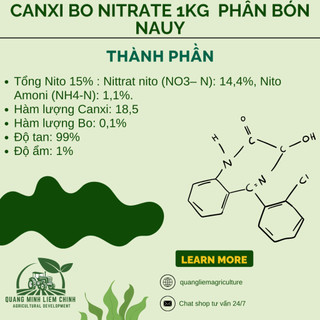 Phân Canxi Bo Nitrat Nauy Túi 1KG (bán lẻ) - Giúp Lớn Củ, Phì Trái, Kháng Bệnh, Chống Sượng Trái