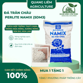 Đá Trân Châu Perlite Namix - Giúp giữ ẩm, Giữ dinh dưỡng, Thoát nước tốt hạn chế sự ngập úng (5dm3)