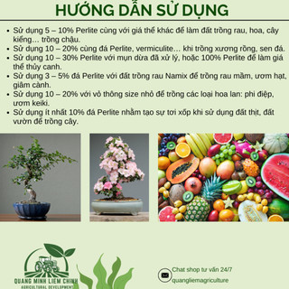 Đá Trân Châu Perlite Namix - Giúp giữ ẩm, Giữ dinh dưỡng, Thoát nước tốt hạn chế sự ngập úng (5dm3)
