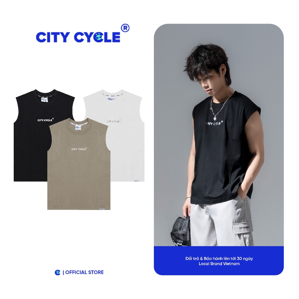 Áo Tanktop Local Brand ba lỗ Rover City Cycle cotton in tráng gương form rộng nam nữ unisex