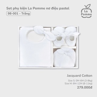La pomme AW2024 Set phụ kiện La Pomme nơ điệu pastel cho bé