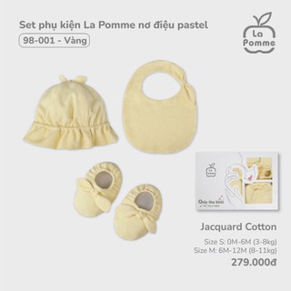 La pomme AW2024 Set phụ kiện La Pomme nơ điệu pastel cho bé